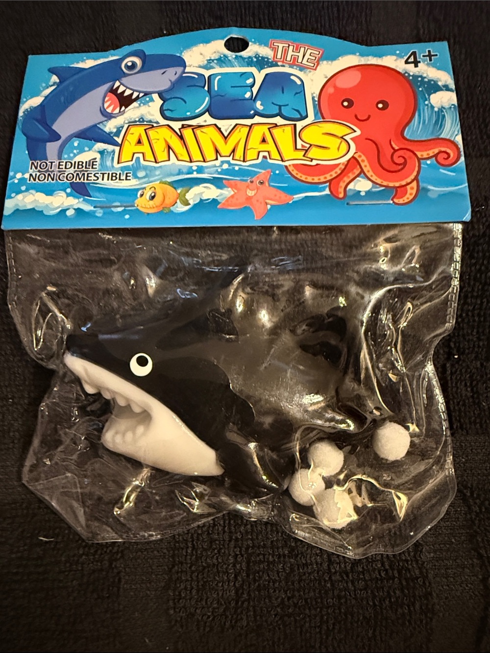 Sea Animals Black Shark Small squishy Toy - Unbranded